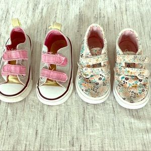 Vans Flower Toddler shoes and Converse Toddler